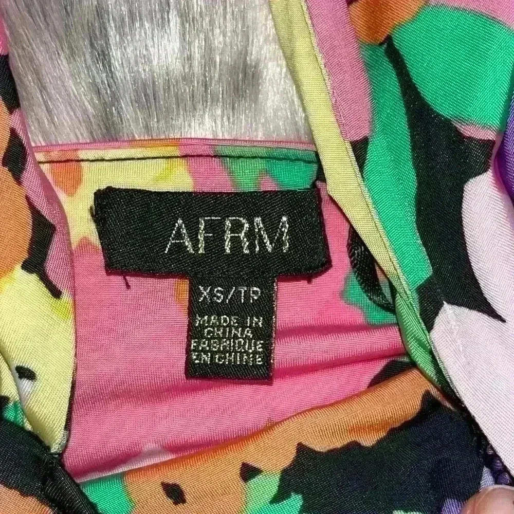 AFRM Rosa Bodysuit in Neon Garden size XS - Picture 11 of 11